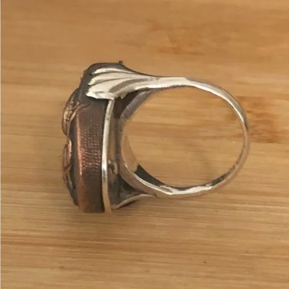 $365 Japanese Vintage Sword Fitting Estate Ring  Size 6  No Marks - Picture 6 of 7